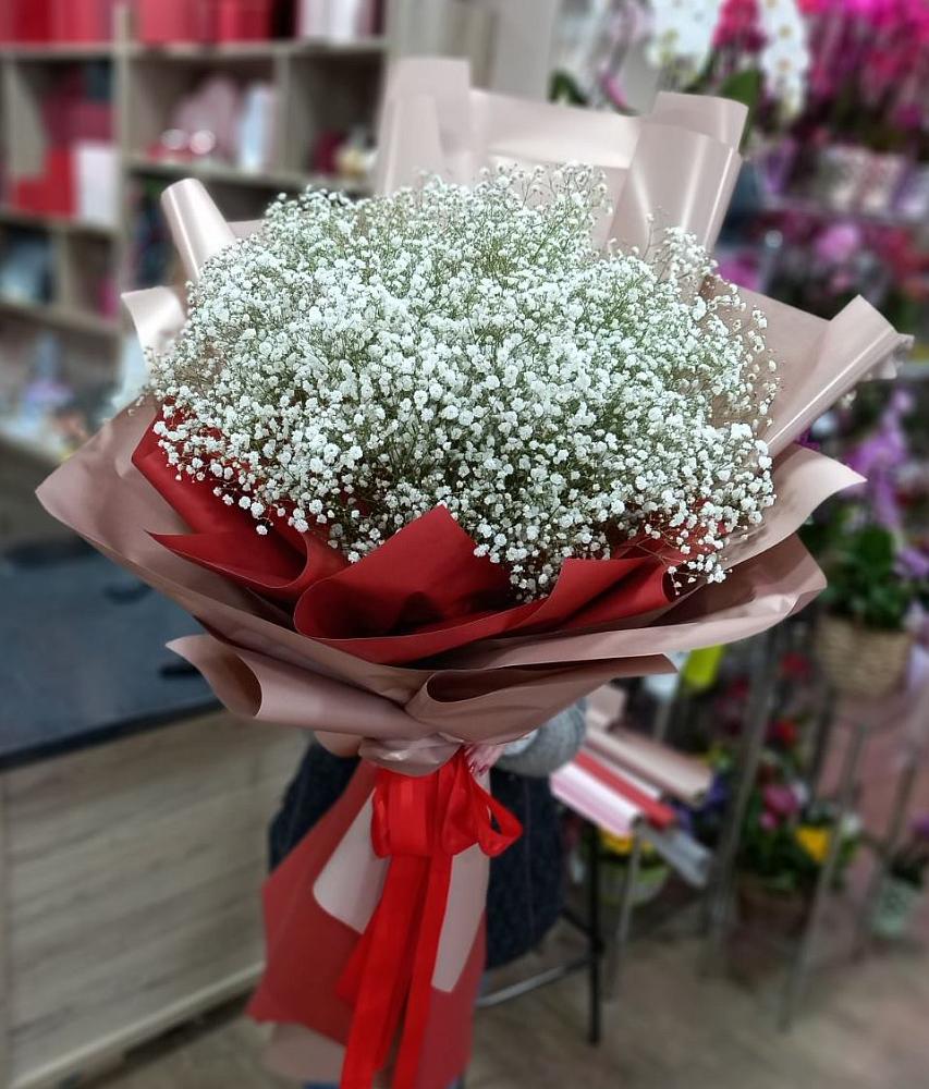 Букет Белые хлопья в Юго-Северной Букет цветов из: Гипсофила в Юго-Северной